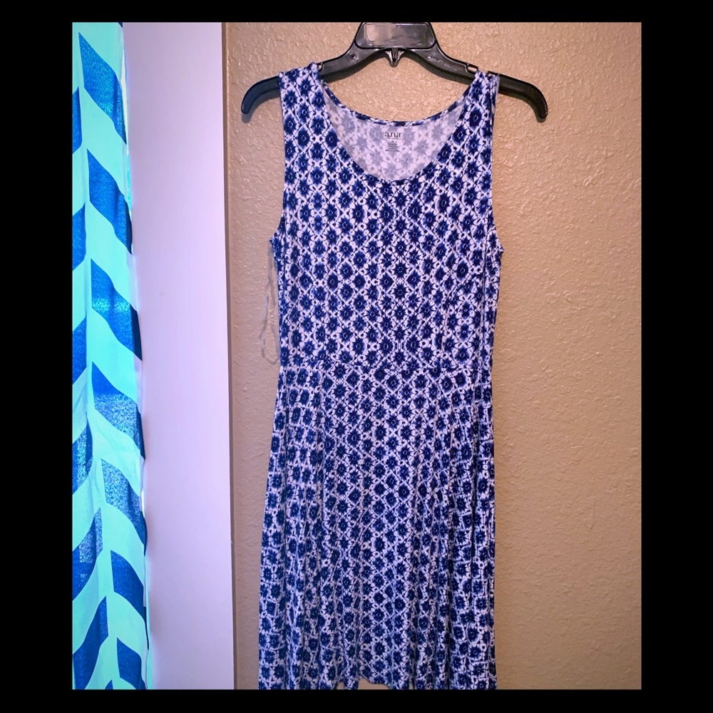 a.n.a blue starburst dress